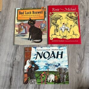 Lot of 3 Children's Books- Bad Luck Boswell, Rosie & Michael and Noah Paperback